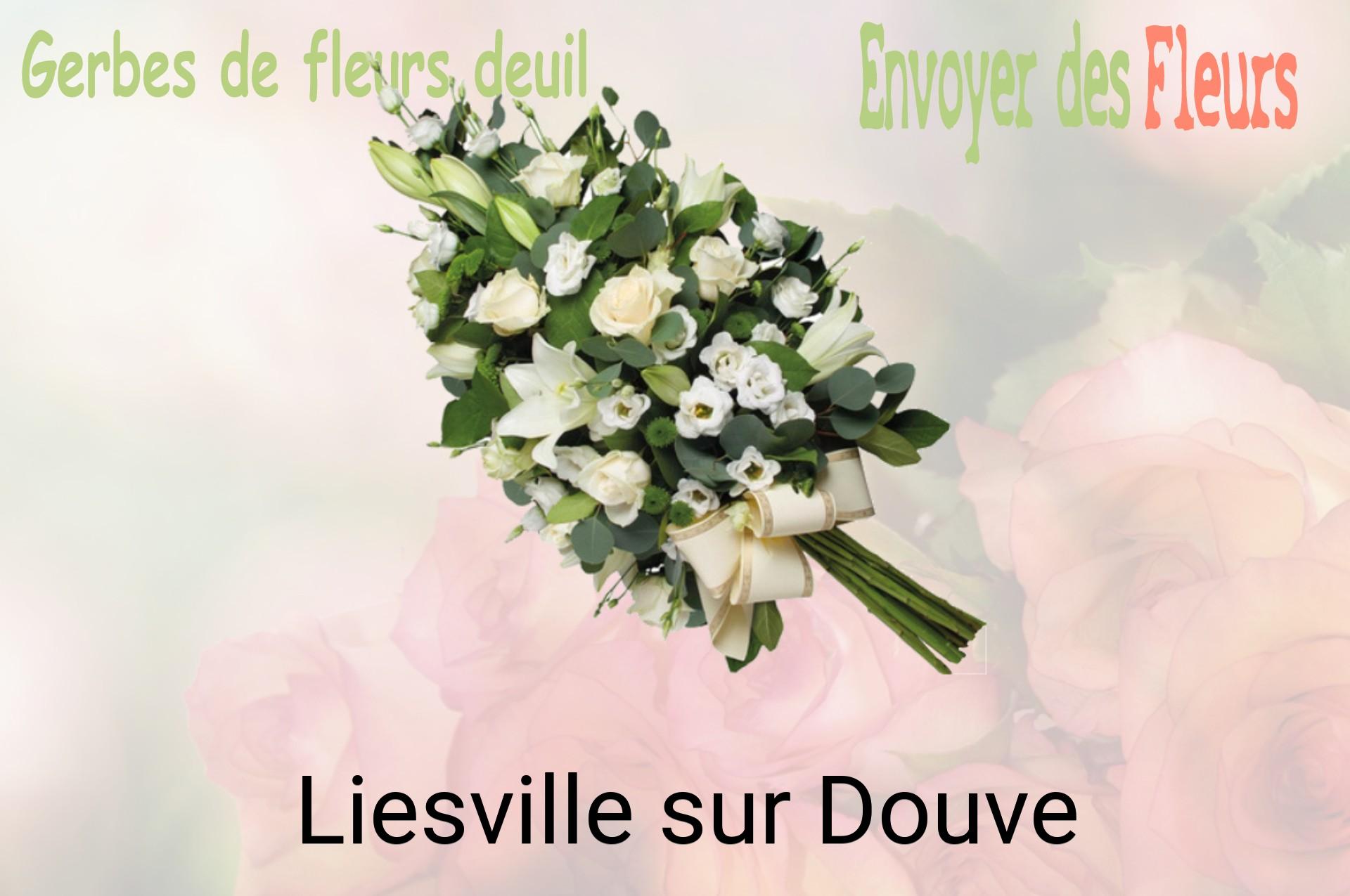Gerbe de fleurs de deuil livrée à Liesville-sur-Douve